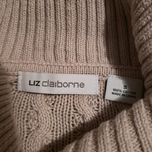 Liz Claiborne Women's V-Neck Sweater - Warm Beige